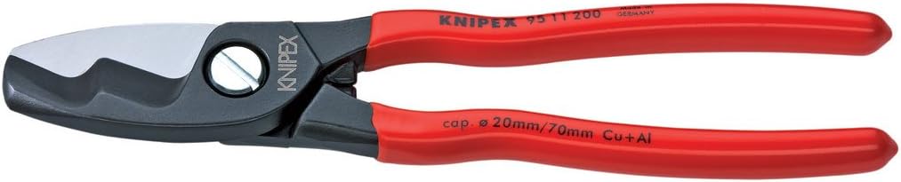 KNIPEX Tools - Cable Shears, Twin Cutting Edge (9511200SBA)