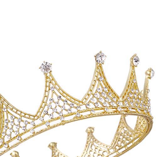 Coucoland Trouwbruid tiara prinses kristal diadeem vintage koningin kroon verjaardagskroon dames feest carnaval kostuum… - Image 4