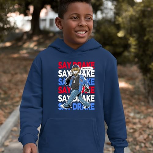 Say Drake Smiling Meme Mustard Youth-Sized Hoodie, Soft Fleece, Graphic Design2