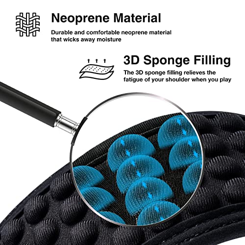 LEKATO Sangle Guitare Rembourrée 3D pour Basse et Guitare Electrique, Guitar Strap avec Extrémités en Cuir, Ceinture de Guitare Bandoulière Réglable - Les Beatles, Paul McCartney, John Lennon, RIngo Starr, George Harrison LEKATO Sangle Guitare Rembourrée 3D pour Basse et Guitare Electrique, Guitar Strap avec Extrémités en Cuir, Ceinture de Guitare Bandoulière Réglable – Image 4