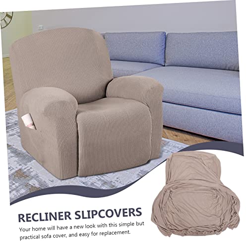 Funda de sillón reclinable Amosfun protector de sofá elástico de poliéster gris 5