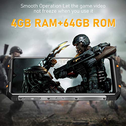 OUKITEL WP8 Pro (2020) Rugged Smartphone, 6.49” Display, 4GB 64GB Dual SIM IP68 Waterproof Unlocked Cell Phones, 16MP Triple Camera Android 10, 5000mAh Battery Face/Fingerprint ID, GPS NFC, Orange - Thumbnail 5