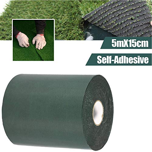 TYLife Double-Sided Artificial Grass Tape(6inx16ft),Self-Adhesive Synthetic Grass Seam Tape,Indoor Outdoor Turf Tape for Concrete, Tape for Jointing Fixing Fake Green Lawn,Synthetic Turf Rug