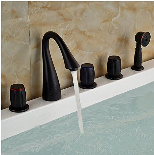 Robinet mitigeur baignoire romain laiton luxe Gowe style col de cygne avec sa douchette