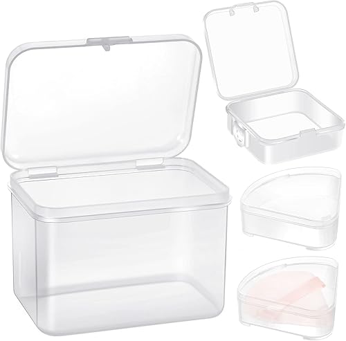 Estuche para esponja de maquillaje, 4 piezas, soporte para licuadora de belleza, huevo, esponja de maquillaje, esponja de polvo, caja de