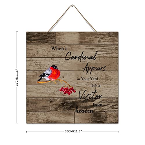 Panneau commémoratif bois personnalisé : objet de condoléances Cardinal - 4