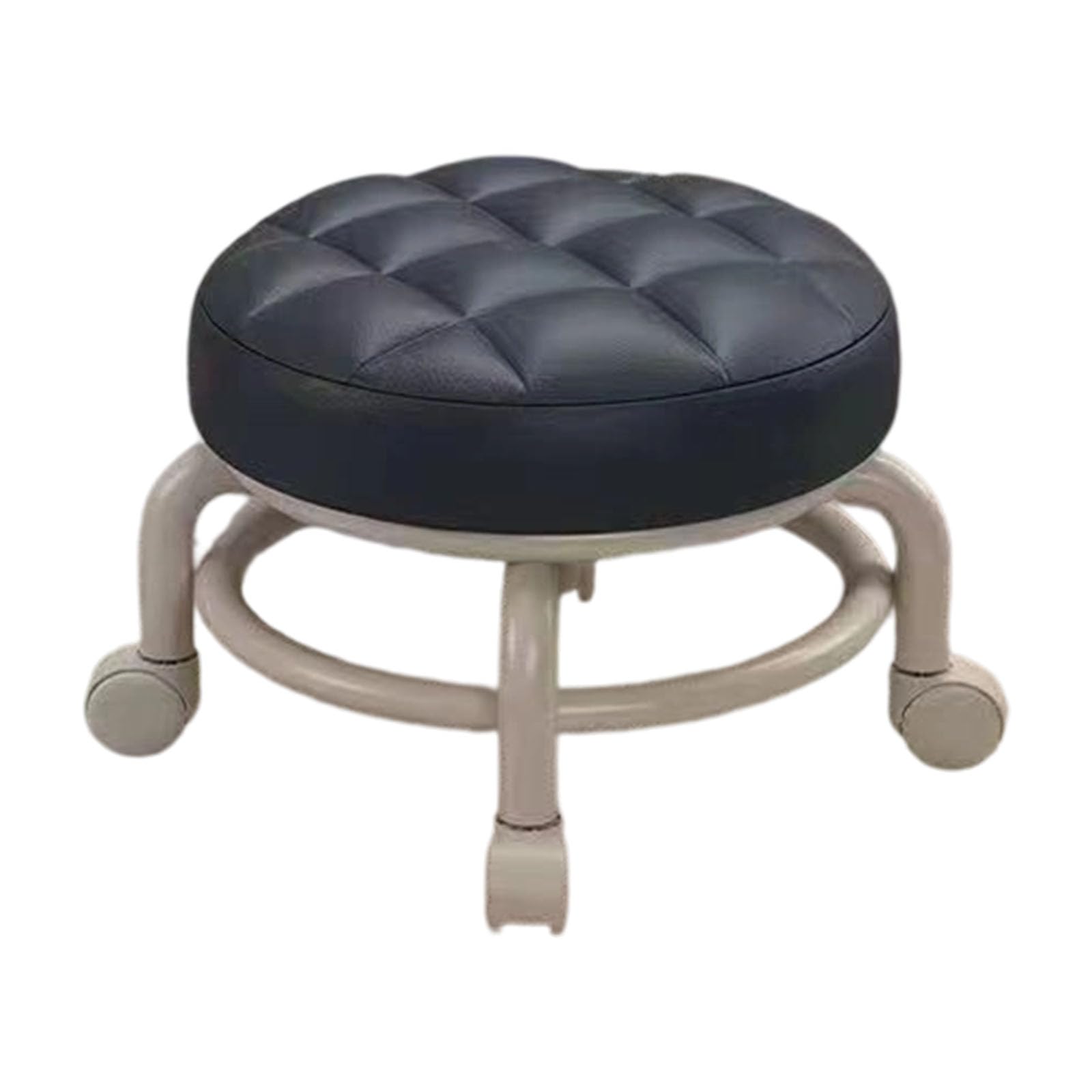 Buxuaaaa Mobile Childrens Step Stool Seat with Smooth Rolling Casters Learning Walking Aid and Multipurpose Footrest for Infant Mobile Shoe Changing Stool
