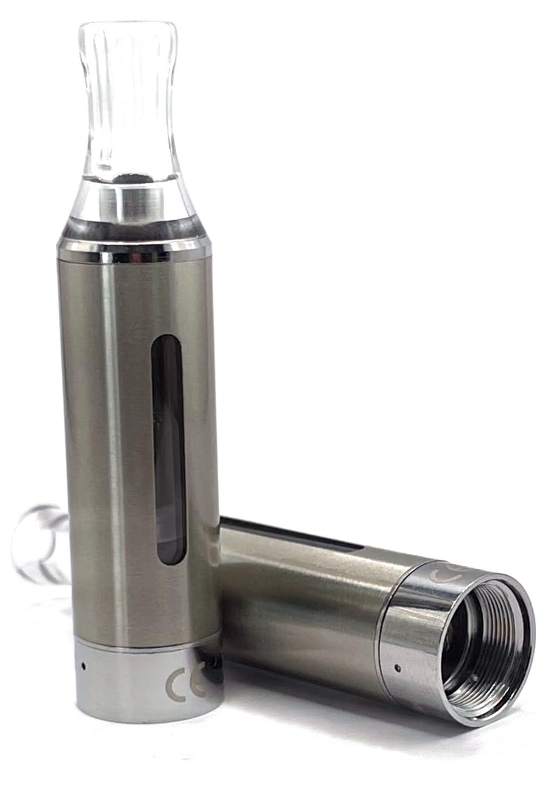 (2-Pack) EVOD Vape Tank By Vape Force Compatible with Kangertech EVOD Batteries/All 510 Batteries (Silver)