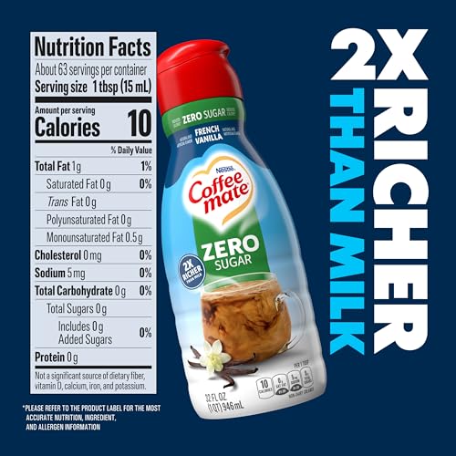 image for Nestle Coffee mate Zero Sugar French Vanilla Creamer – Triple Churne