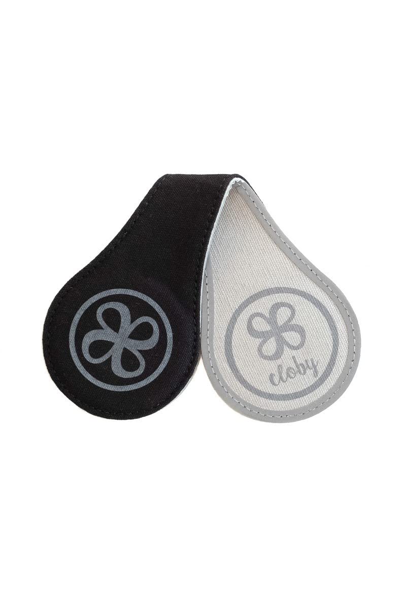 Cloby CBY-CRF1-BLA Magnet Clips 2er Set Reflektierend Canvas schwarz/grau