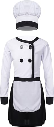 MSemis Unisex Disfraz de Cocinero para Niños Niñas Cosplay Chef Traje de  Pastelero Panadero 3Pcs Fiestas Desfile 4-12 Años : Amazon.es: Juguetes y  juegos