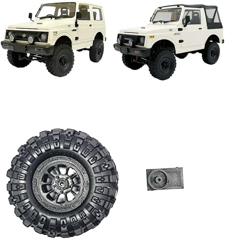 WPL Spare Tire Kit [C74 C74-1 Jimny Exclusive] Rear Carrier Accessory RS Product 3D Printed Original Custom Parts Suzuki JA11 Off-Road RC Car 4WD Authentic Outdoor Toy C74-JM16