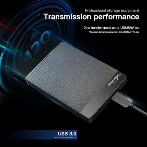 UnionSine 4TB Ultra Slim Portable External Hard Drive HDD-USB 3.0 - Image 4