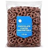 Milk Chocolate Covered Pretzels, Salted Crunchy Snacks, 2.5 lb Bulk Bag