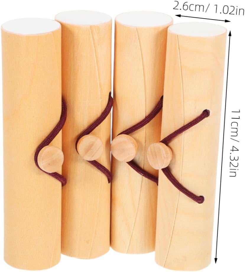 4pcs Wooden Scroll Lipstick Storage Organizer Case for Women image 2
