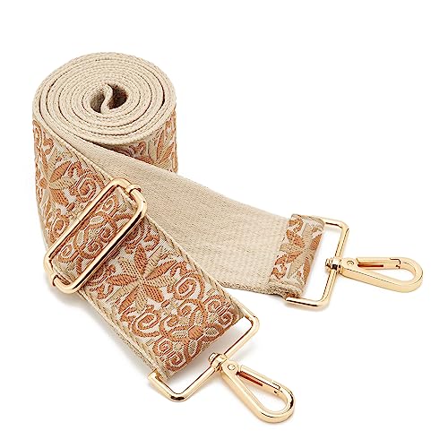 Image of Wide Shoulder Strap Adjustable Replacement Belt Guitar Style Crossbody Bag Handbag Strap Multicolor Canvas Straps(Wide:2in)(Color82)