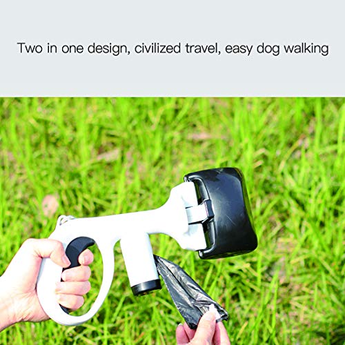 Image of Pooper Scooper with Bag Pet for Small Medium Dogs Cats Outside Three Colors Optional Two in One Design (Black)