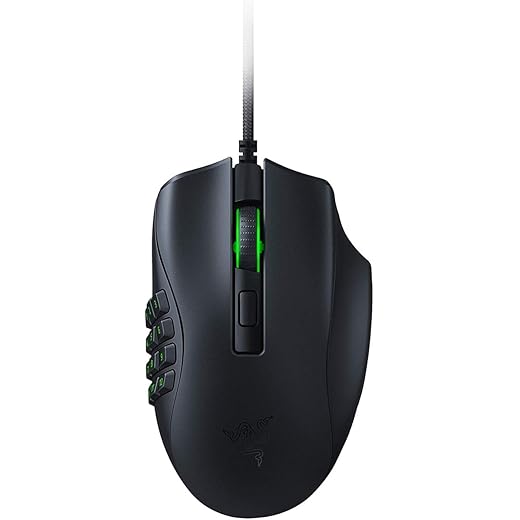 Razer Naga X - Ergonomic MMO Gaming Mouse with 16 Programmable Buttons (Optical Mouse Switches, 5G Optical Sensor, Chroma RGB, Speedflex Cable) Black