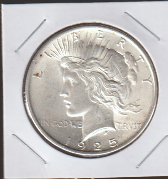1925 Silver Peace $1 Dollar, 90% Silver