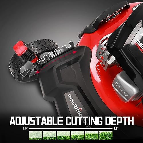 Image of PowerSmart Gas Lawn Mower, 21-inch Push Mower Gas Powered 2-in-1 with 144cc E550 4-Stroke Engine DB2321CR