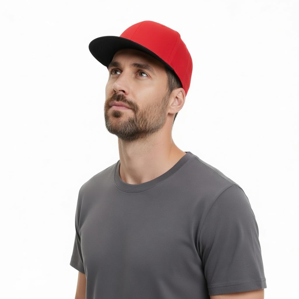 | Men Flat Brim Baseball Cap| Adjustable Snapback Hat Stylish Outdoor Sports Summer Sun Protection Design-image-45