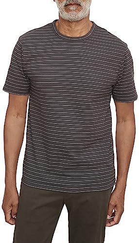 Vince Men's Garment Dye Fleck Stripe S/S Crew
