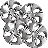 Motorup America Auto Hubcap Set of 4, 15 inch Wheel Covers - Fits 13-14 Honda Civic