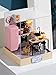CUTEBEE Dollhouse Miniature with Furniture, DIY Dollhouse Kit Plus Dust Proof, 1:24 Scale Creative Room Idea(Taste of Life)