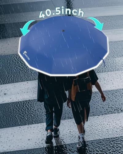 Image of ANYCHO Umbrella for Men, Wind & Rain Resistant Umbrellas 3 Fold for Women, Automatic Umbrellas with UV Protection, Folding Umbrella for Travel with 36 Sturdy Ribs