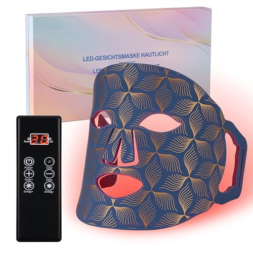 JMFBeauty Máscara facial LED, terapia de luz, 7 colores, luz de l...
