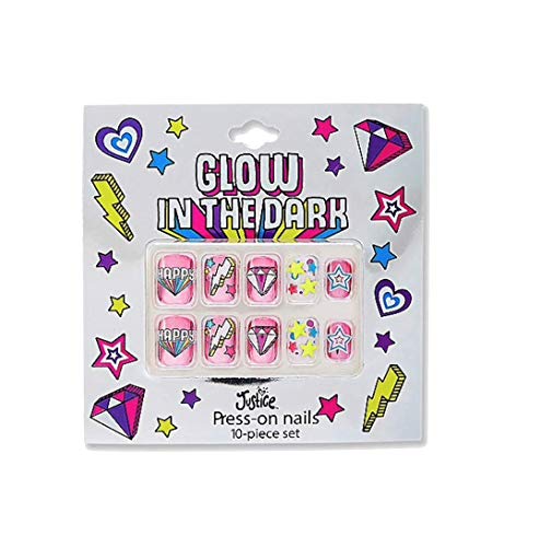 Justice Girls Press-on Nails Glow in the Dark