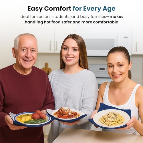 Jokari Microwave Plate Holder Cozy Heat Resistant Microwave Safe Plate Caddy Protects Hands from Hot Dishes Lap and Surface Protector for Leftovers and Reheated Meals - Thumbnail 6