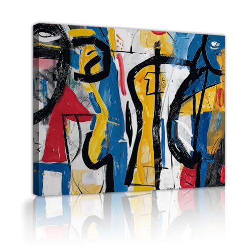 Art mural abstrait OSHIONARTE de qualité supérieure avec cadre 38x50cm