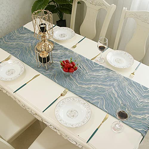 LWLFC Tafelloper met kwastjes Groene golf Tafellopers voor Bruiloft Kerstfeest Decoratie, Tafelhoes Non-slip, Moderne… - Image 4