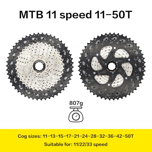 Cassette VTT 11 vitesses 11-50T roue libre de vélo montagne sprockets