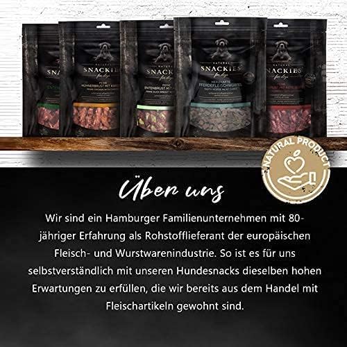 SNACKIES 16er-Pack (à 170g) Hundeleckerli Rindfleischstreifen Premium Snacks für Hunde ohne Zusatz von Getreide, Zucker, Farb-, Aroma- und Konservierungsstoffe, luftgetrocknete Leckerli