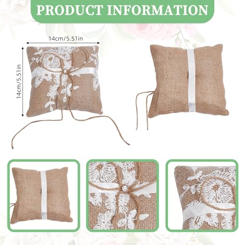 NICENEEDED Ringkissenhalter Für Hochzeit Mit Hund Blumen Ringträger Ring Aufbewahrungstasche Ringkissen Ringkissen Ringkissenhalter