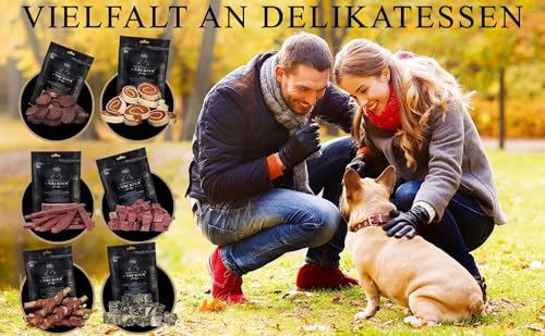 SNACKIES 16er-Pack (à 170g) Herzhafte Pferdefleischwürfel Premium Snacks für Hunde ohne Zusatz von Getreide, Zucker, Farb-, Aroma- und Konservierungsstoffe, schonend luftgetrocknete Leckerli