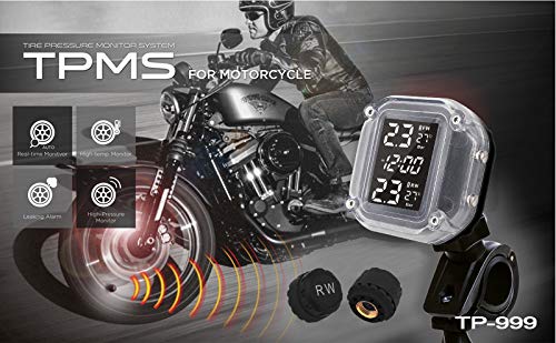 3T6B Motorcycle TPMS, Wireless Digital Motorcycle Tire Pressure Gauge Monitoring System Tire Pressure Gauge Monitoring System 2 Sensors for Motorcycle - Thumbnail 3