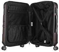 suitline - Handgepäck Bordgepäck Koffer mit Laptoptasche und Erweiterung, Business Trolley, TSA, 55 cm, ca. 38 Liter, 100% ABS matt, Titan – Ansicht 7