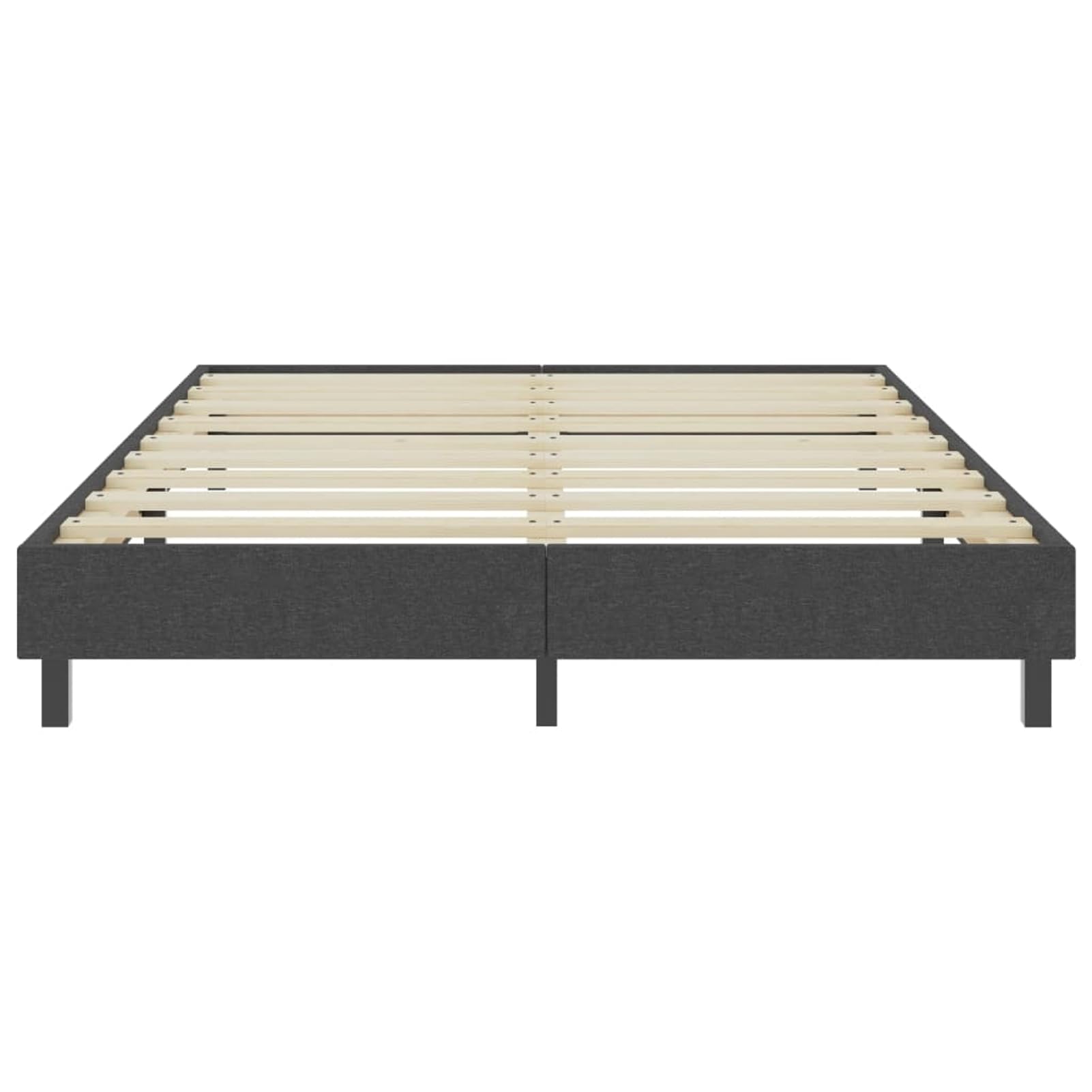 Gecheer Boxspring-Bettgestell Grau Stoff 140x200 cm, Stabiles Bettgestell Bettrahmen für Schlafzimmer Hotel Gästezimmer Wohnheim287456