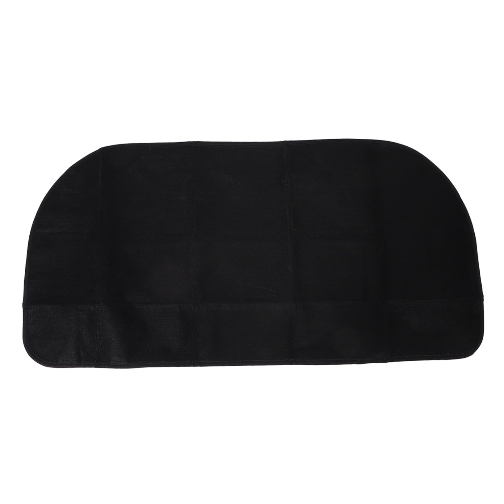 Feuerfeste Kaminmatte Halbrund Schwarz aus Polyester und PVC