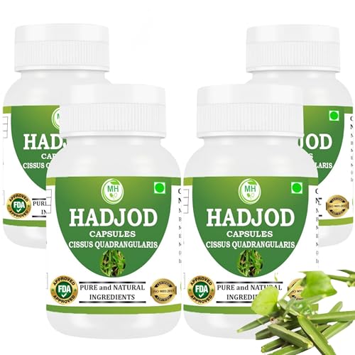 Cissus Quadrangularis (Hadjod) Capsules 500mg, 4x60 capsules | Ayurvedic Herbal Supplement | Plant-Based, Vegan, Gluten-Free | GMP Certified | Morsan Healthcare