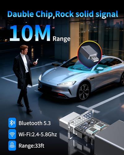 Image of Wireless CarPlay Adapter for iPhone Plug & Play Seamless Connection Convert Wired to Wireless CarPlay for iOS 10+ and Cars from 2016