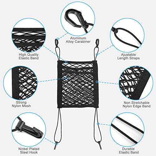 Dog Car Net Barrier Pet Barrier With With 4 Car Pack Hooks Car Divider Car Mesh Organizer Backseat Barrier For Pets Suv Purse Holder Driver Storage Netting #TOP4