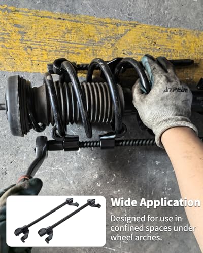 ATPEAM Federspanner KFZ, 2tlg Krallen Federspanner Set, 380mm Spannweite für Auto Stoßdämpfer und Tieferlegung, Universeller Federspanner für PKW