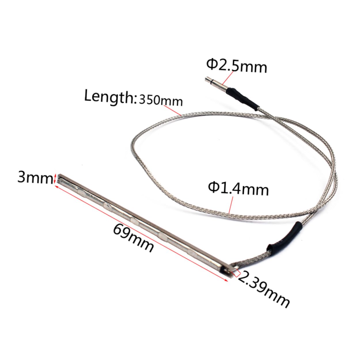 OFFSCH Piezo Under Saddle Pickup for Acoustic Guitar High Sensitivity Musical Instrument Accessory Easy to Install Durable Compatible with Eq and Preamp Units