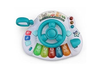 Bhabha Sales? Baby Musical Toys Piano with Steering Wheel, Toddler Electronic Light Up Keyboard Learning Toy Set, Mini Driving Educational Development Music Toys for Toddlers and Kids