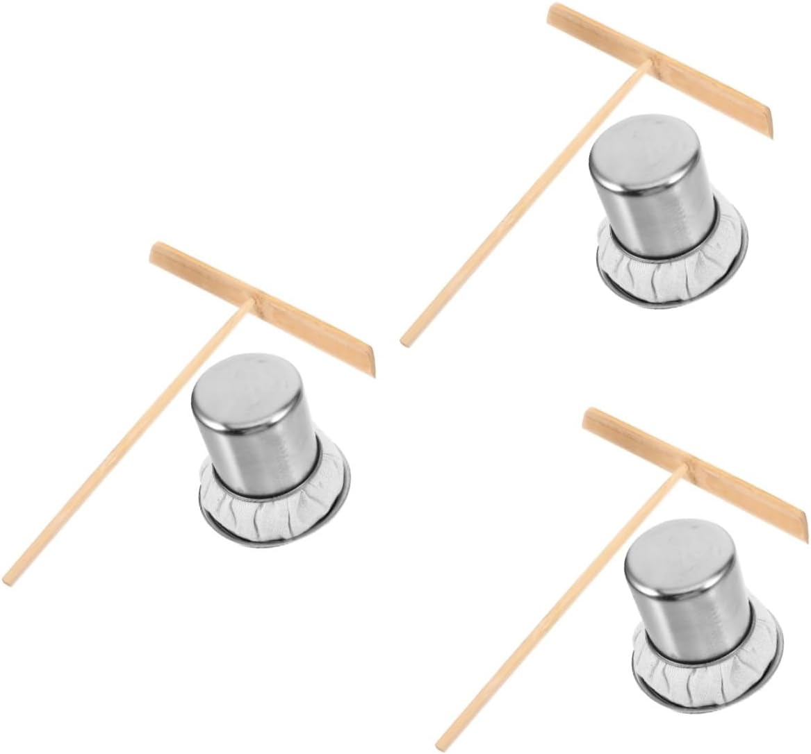 Mipcase 3sets Pancake Oil Spreader Tool Stainless Steel Oil Brush for Cooking for Pancakes and Crepes and Easy to Use for Home and Commercial Kitchens