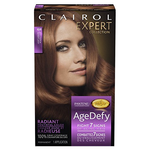 Clairol Age Defy Permanent Hair Color, 6R Light Auburn, 1 Count